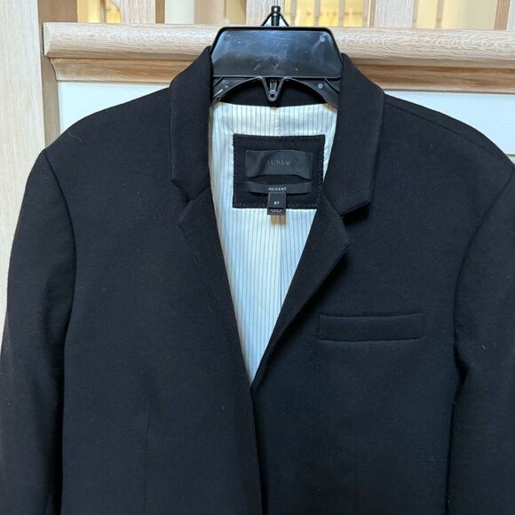J.Crew Tall Regent Blazer in Wool Flannel in Black 8T - Picture 7 of 16